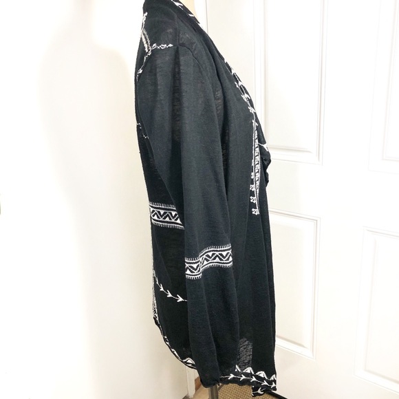 4/$25 ⭐️ Haute Project Black Embroidered Cardigan - Picture 5 of 8